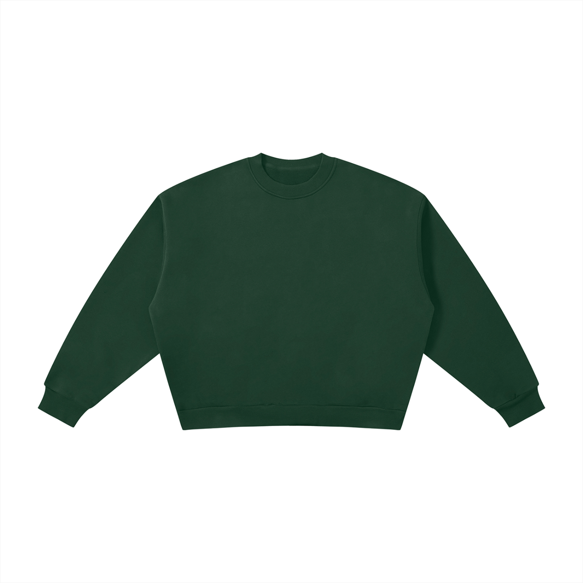 Oversized Fleece Crewneck in dark green – Blanks by Wrens