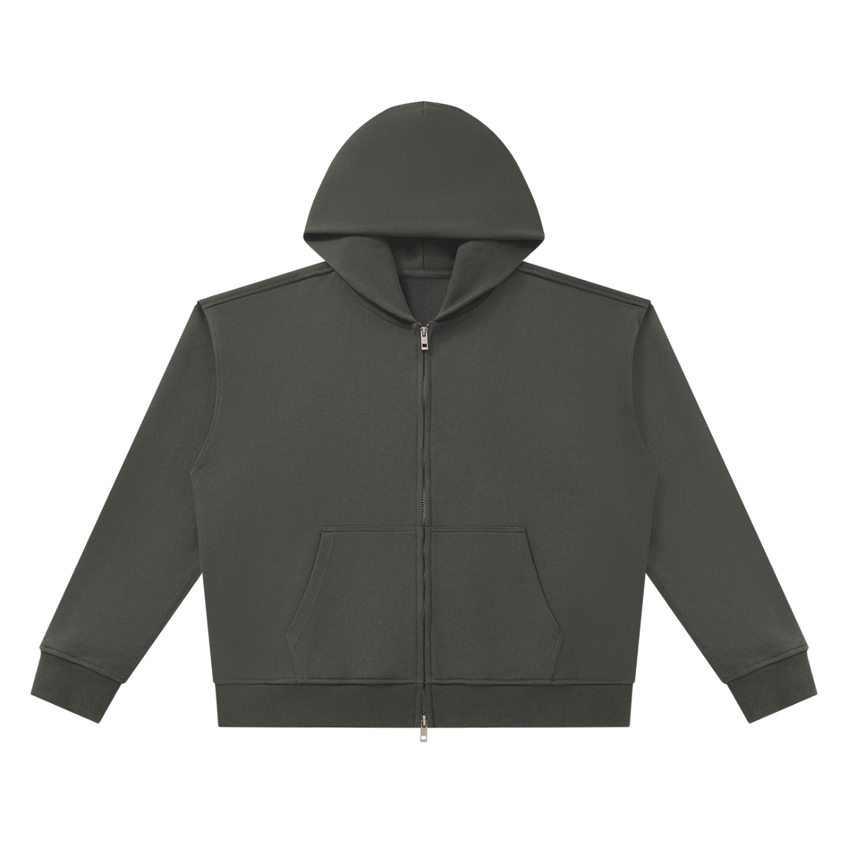 Heavyweight Full Zip Hoodie in dark grey – Blanks by Wrens