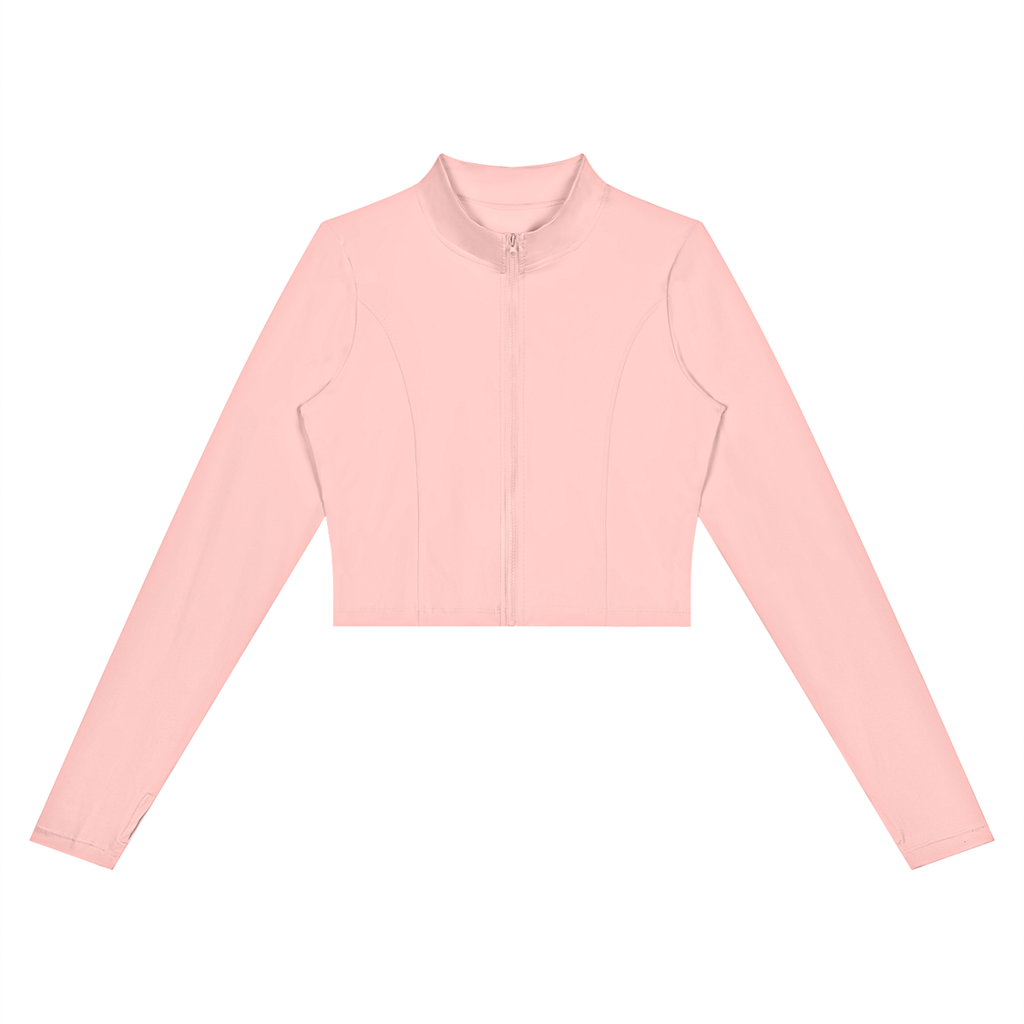 Women's Cropped Zip Jacket in pink – Blanks by Wrens