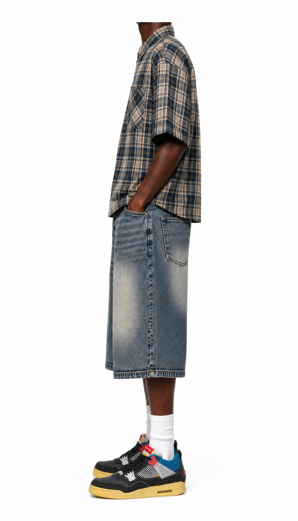 Unisex Plaid Boxy Short Sleeve Shirt
