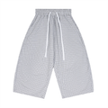 Unisex Plaid Loose Capri Shorts