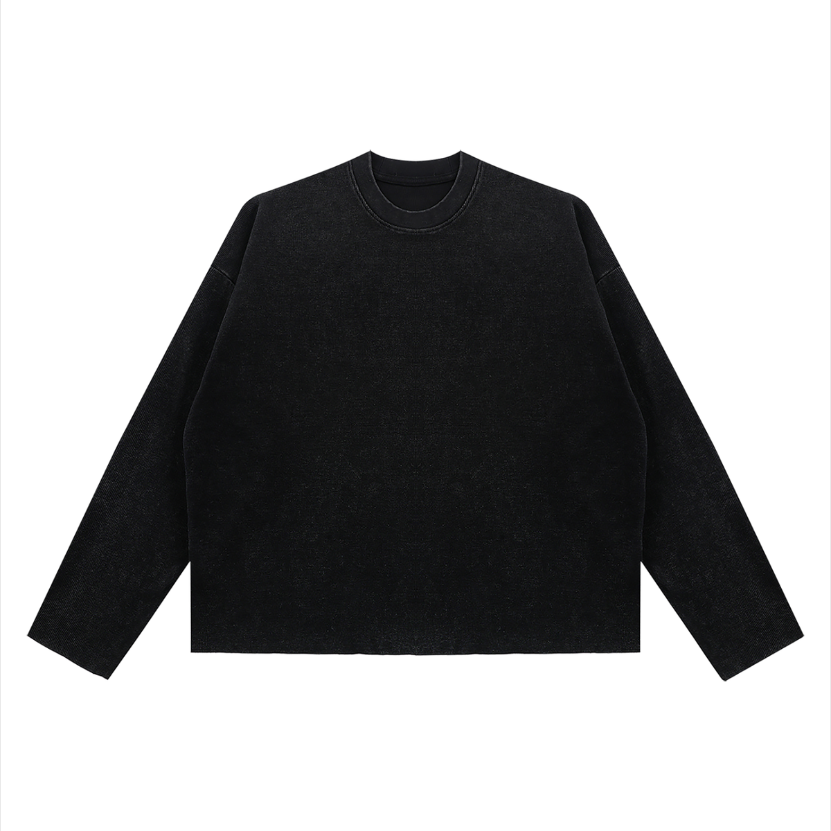 Vintage Wash Waffle Long Sleeve in black – Blanks by Wrens