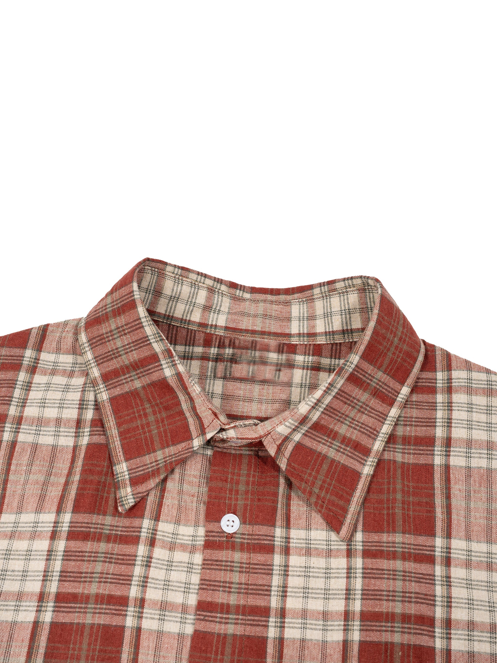 Unisex Plaid Boxy Short Sleeve Shirt
