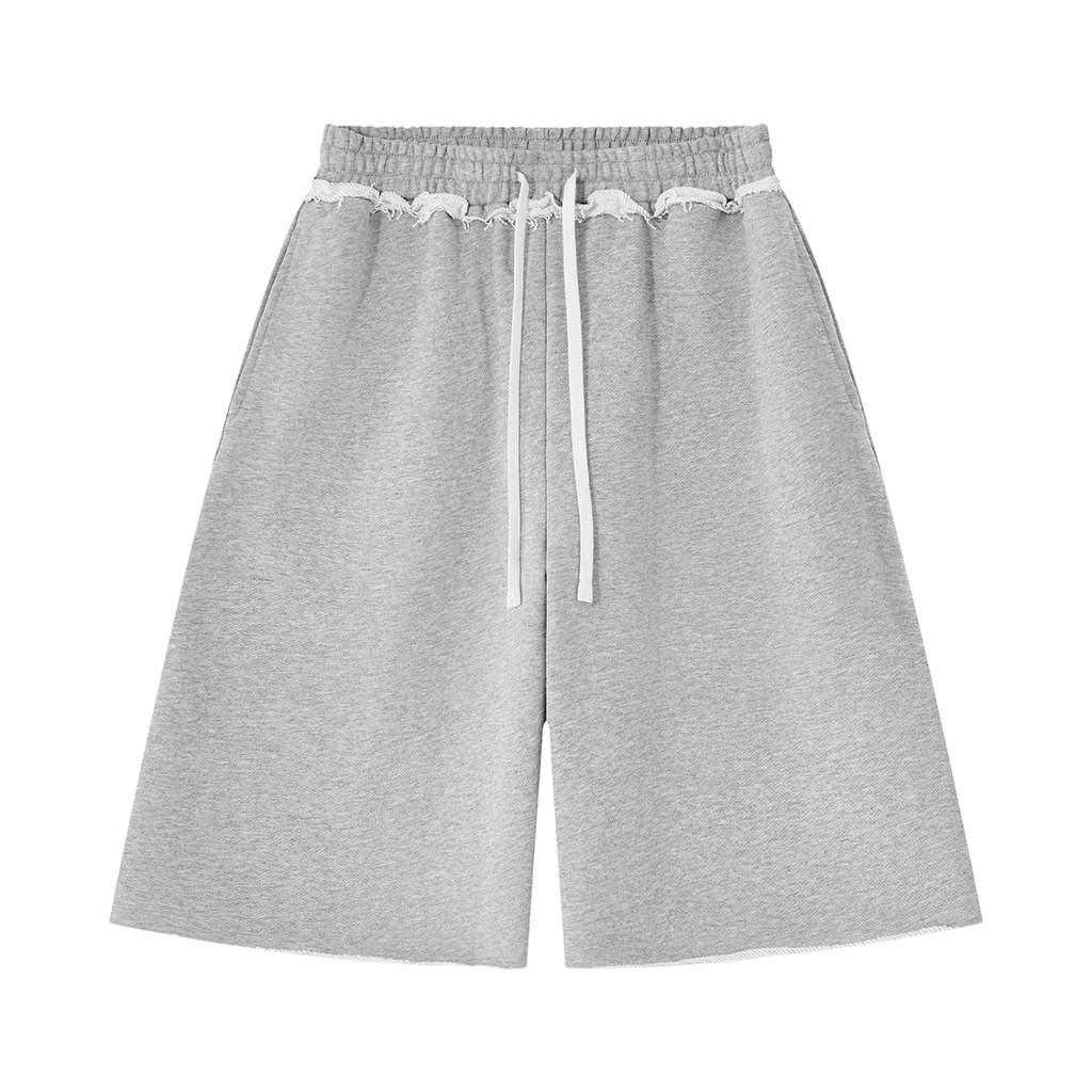Raw Hem Sweat Shorts in flower grey – Blanks by Wrens