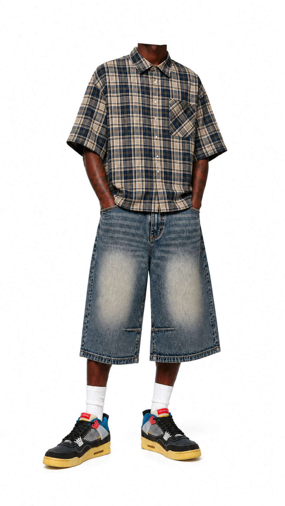Unisex Plaid Boxy Short Sleeve Shirt