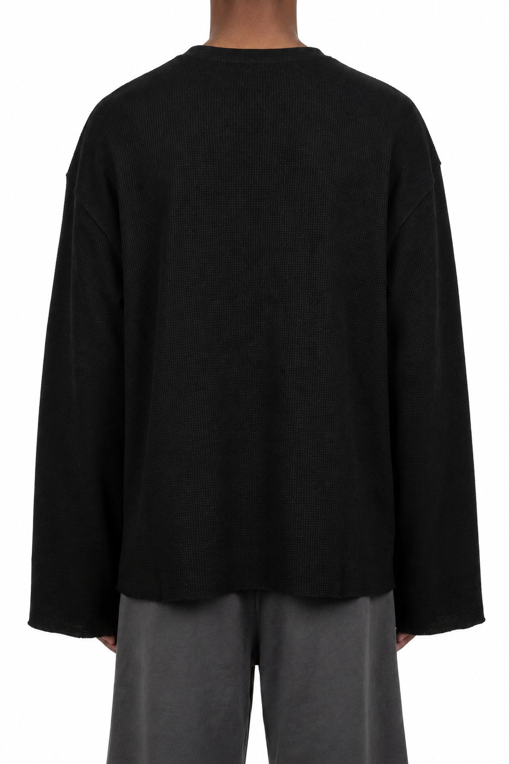 Unisex Waffle Raw Edge T-Shirt