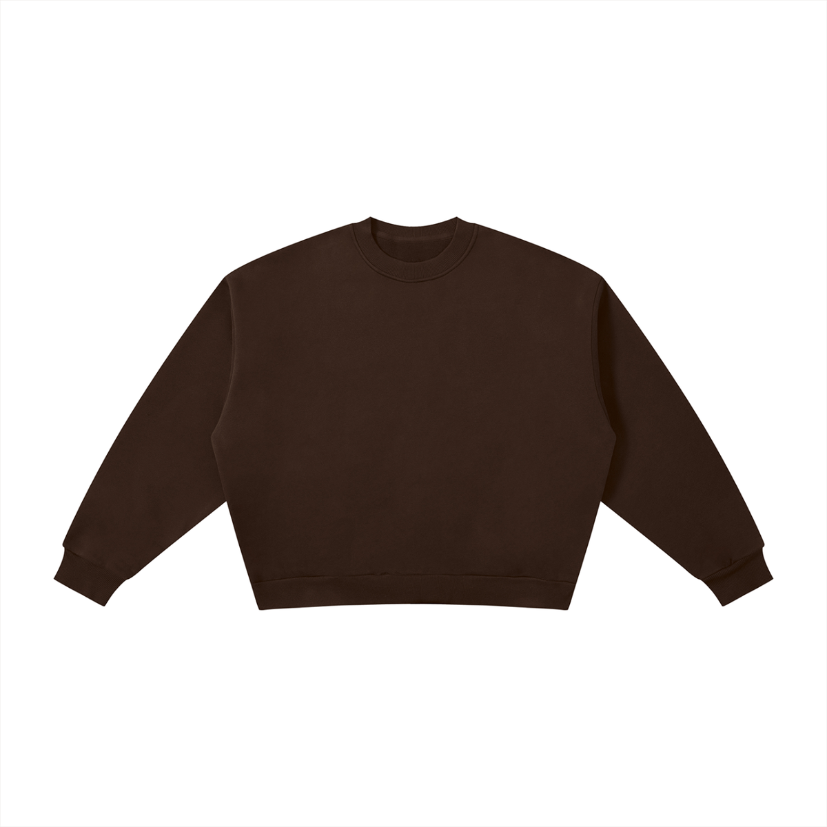 Oversized Fleece Crewneck in coffee – Blanks by Wrens
