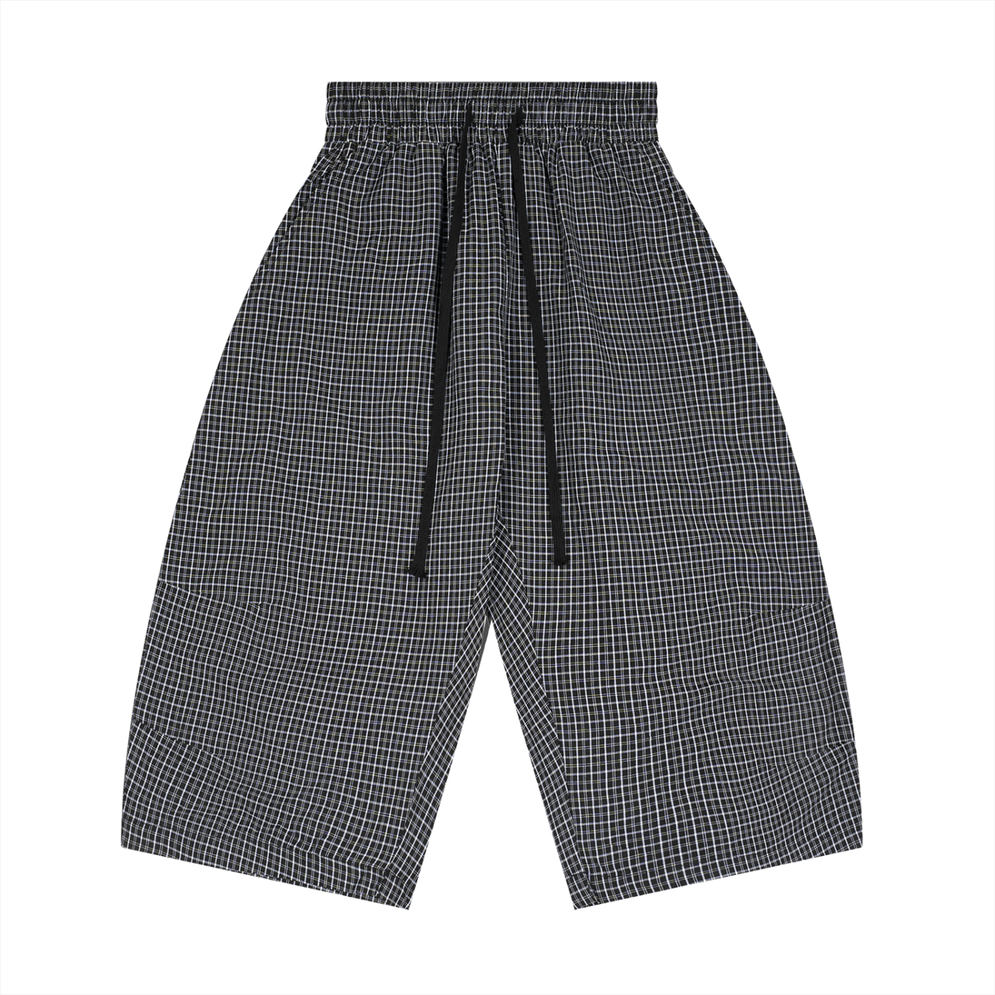 Unisex Plaid Loose Capri Shorts