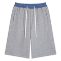 Unisex Plaid Waistband Shorts