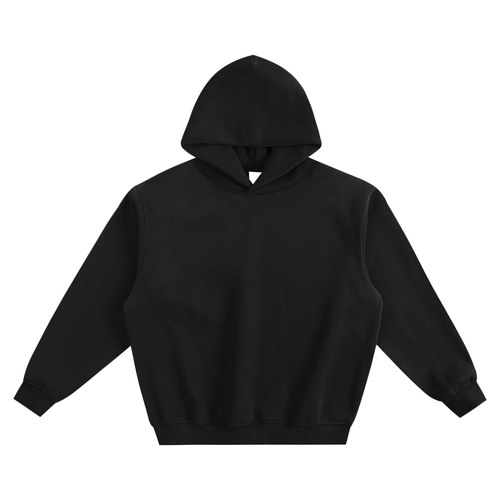 Brushed Fleece Boxy Hoodie in black – Blanks by Wrens