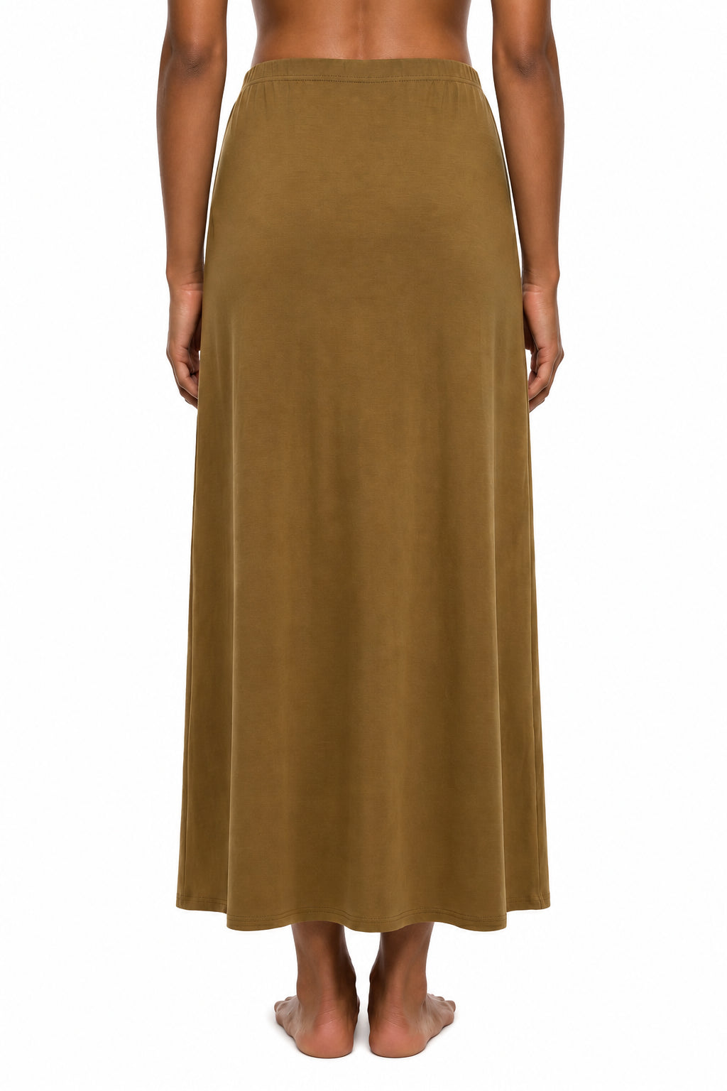 Women's Solid Color Knit Maxi Skirt