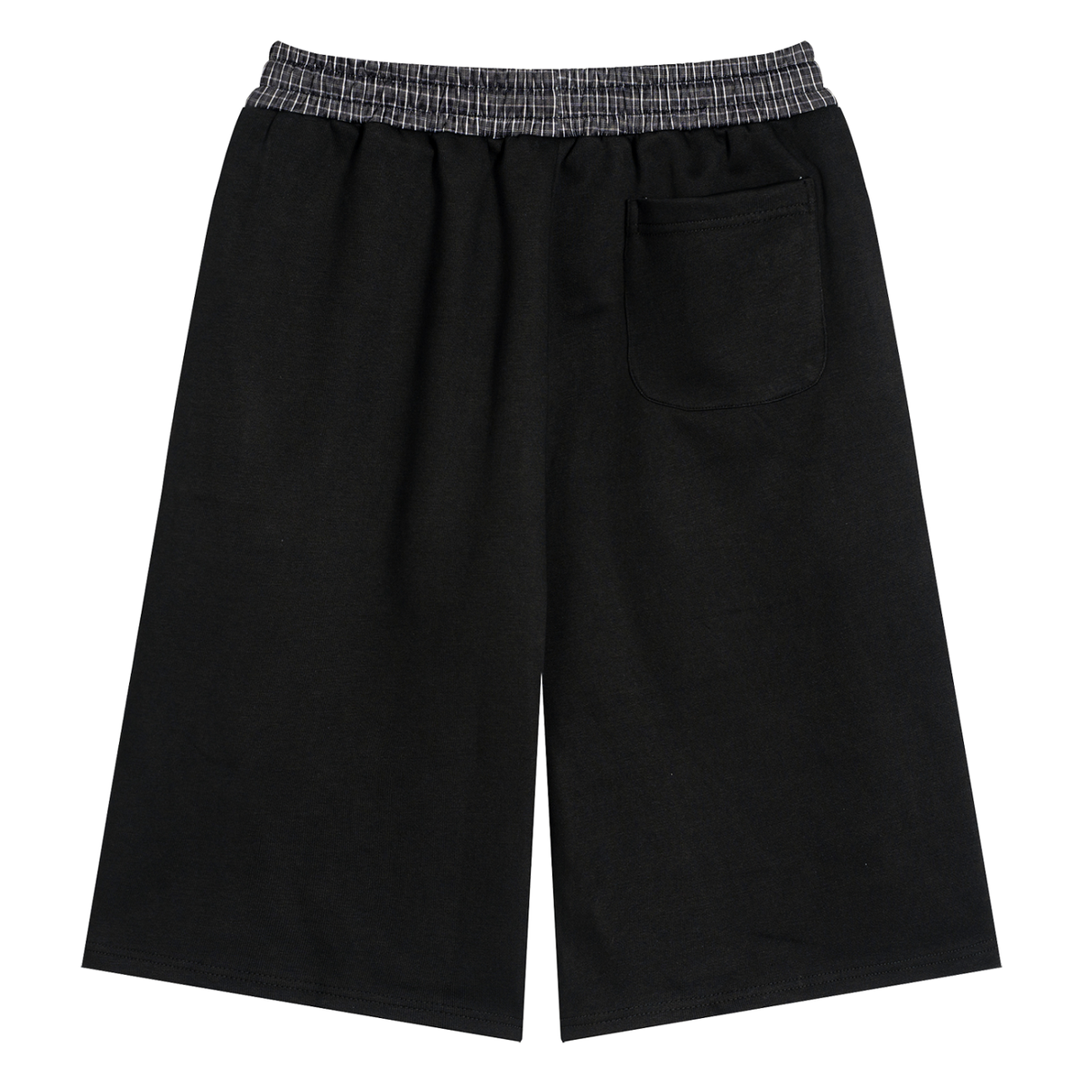 Unisex Plaid Waistband Shorts