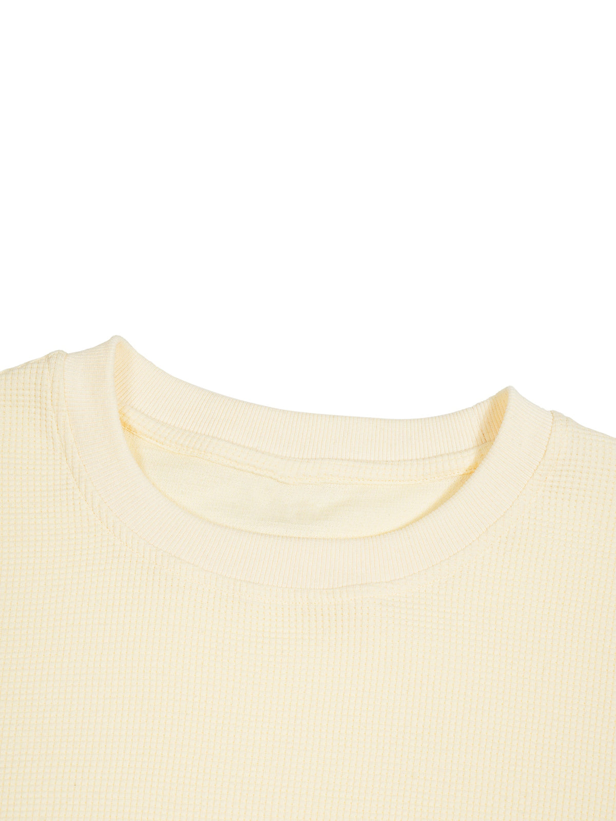 Unisex Waffle Raw Edge T-Shirt