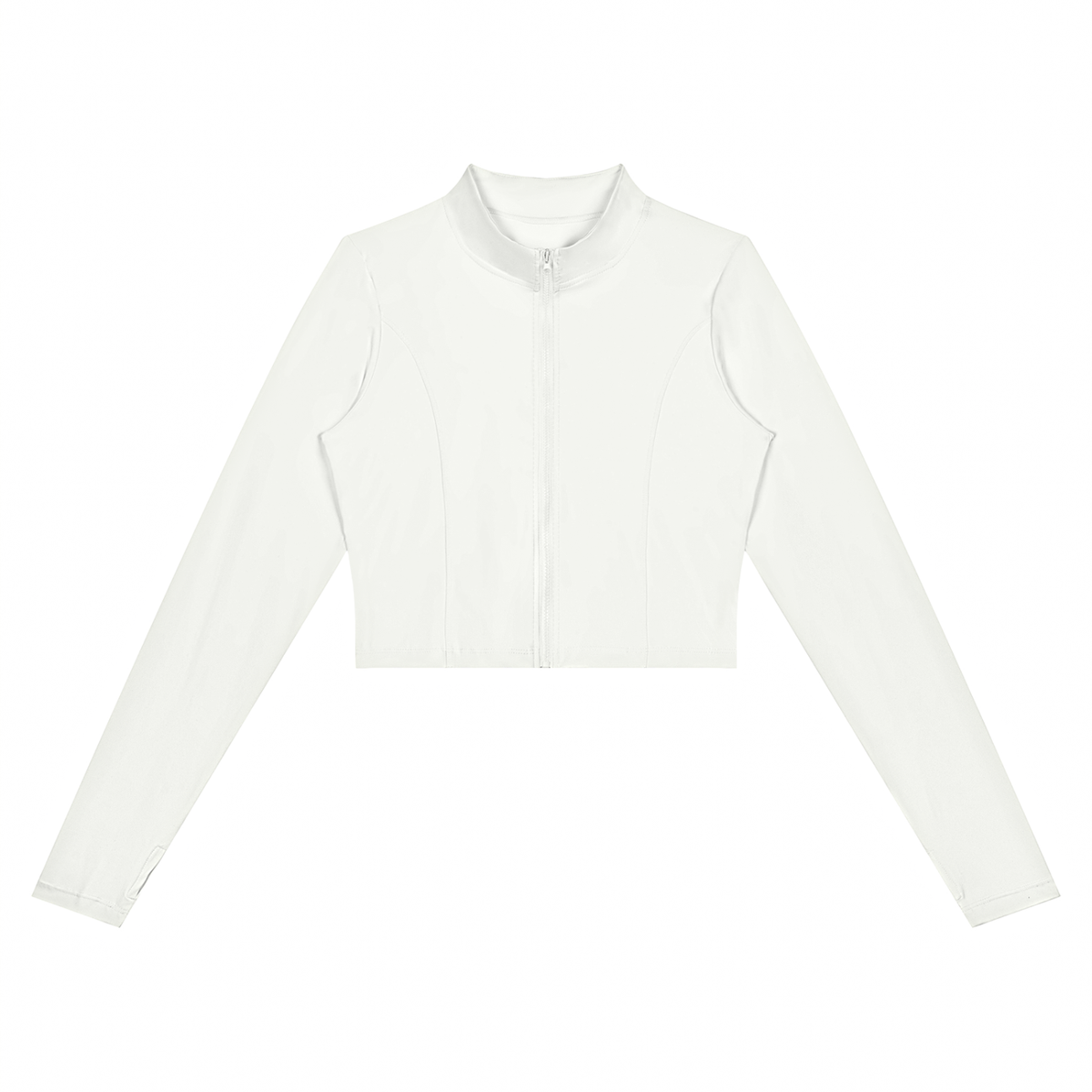 Women's Cropped Zip Jacket in white – Blanks by Wrens
