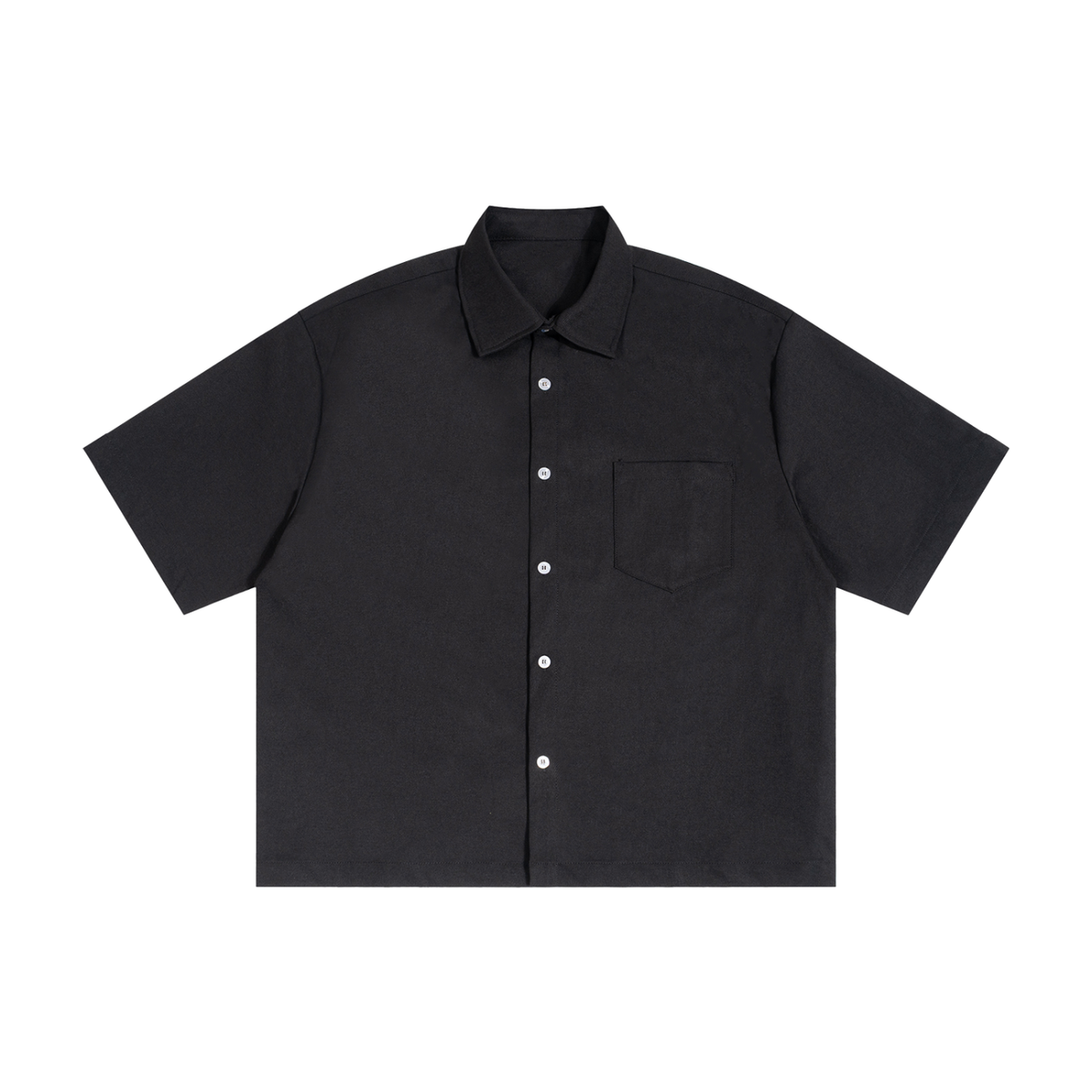 Boxy Collar Shirt in black – Blanks by Wrens