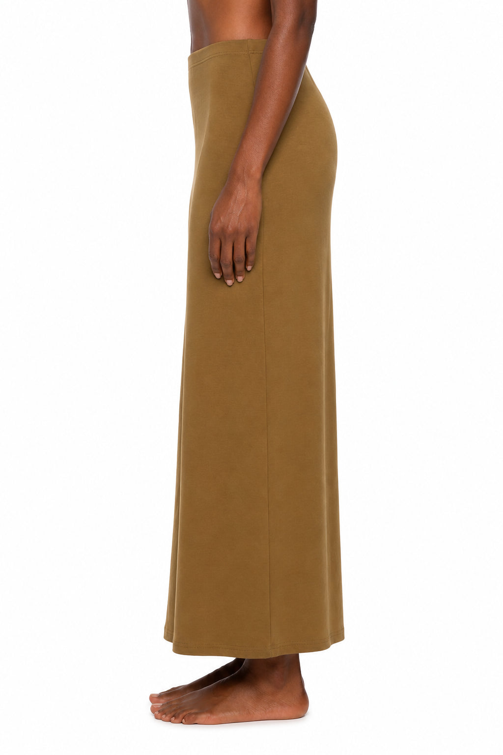 Women's Solid Color Knit Maxi Skirt
