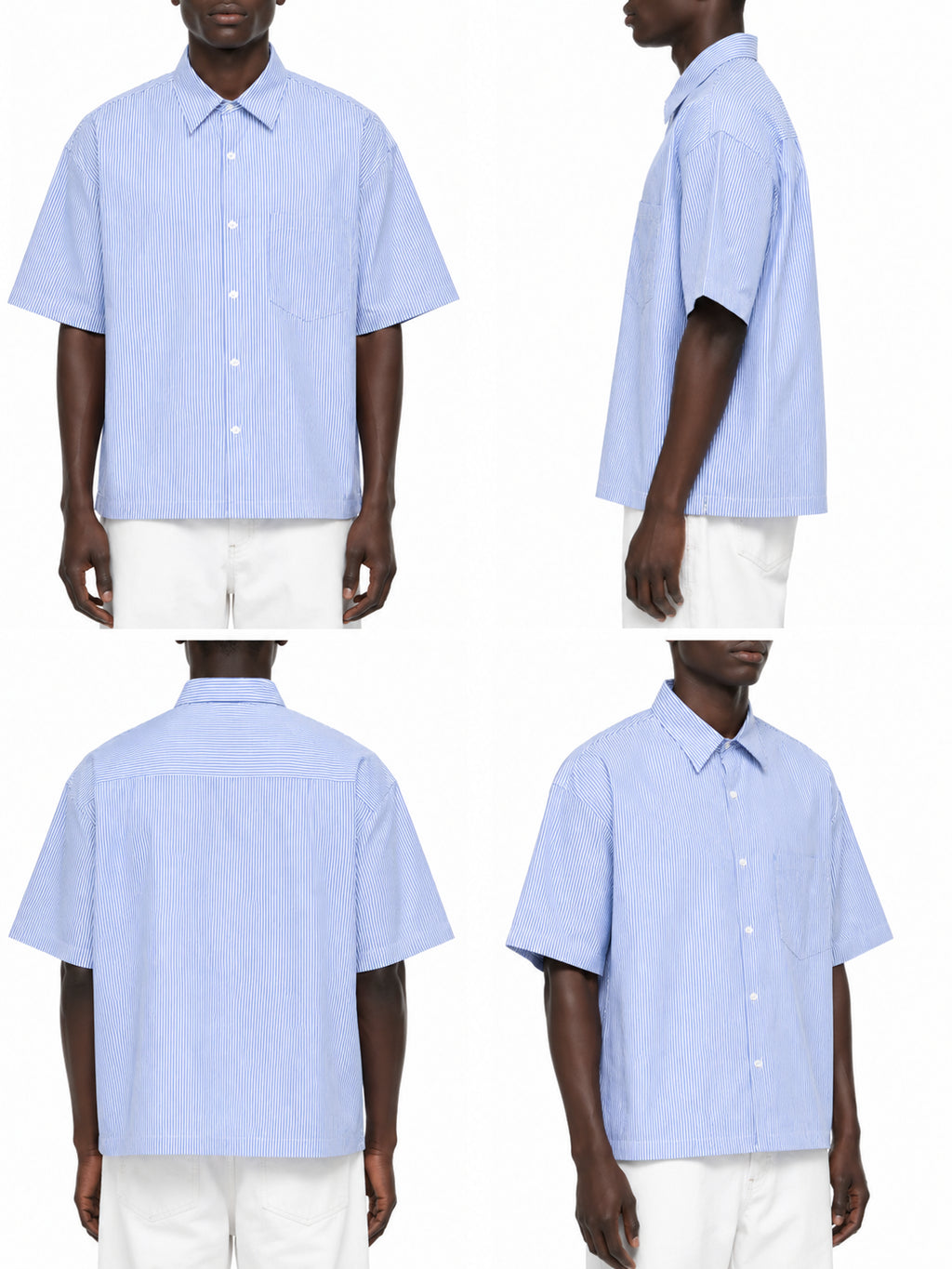 Oversized Vertical Stripe Boxy Shirt