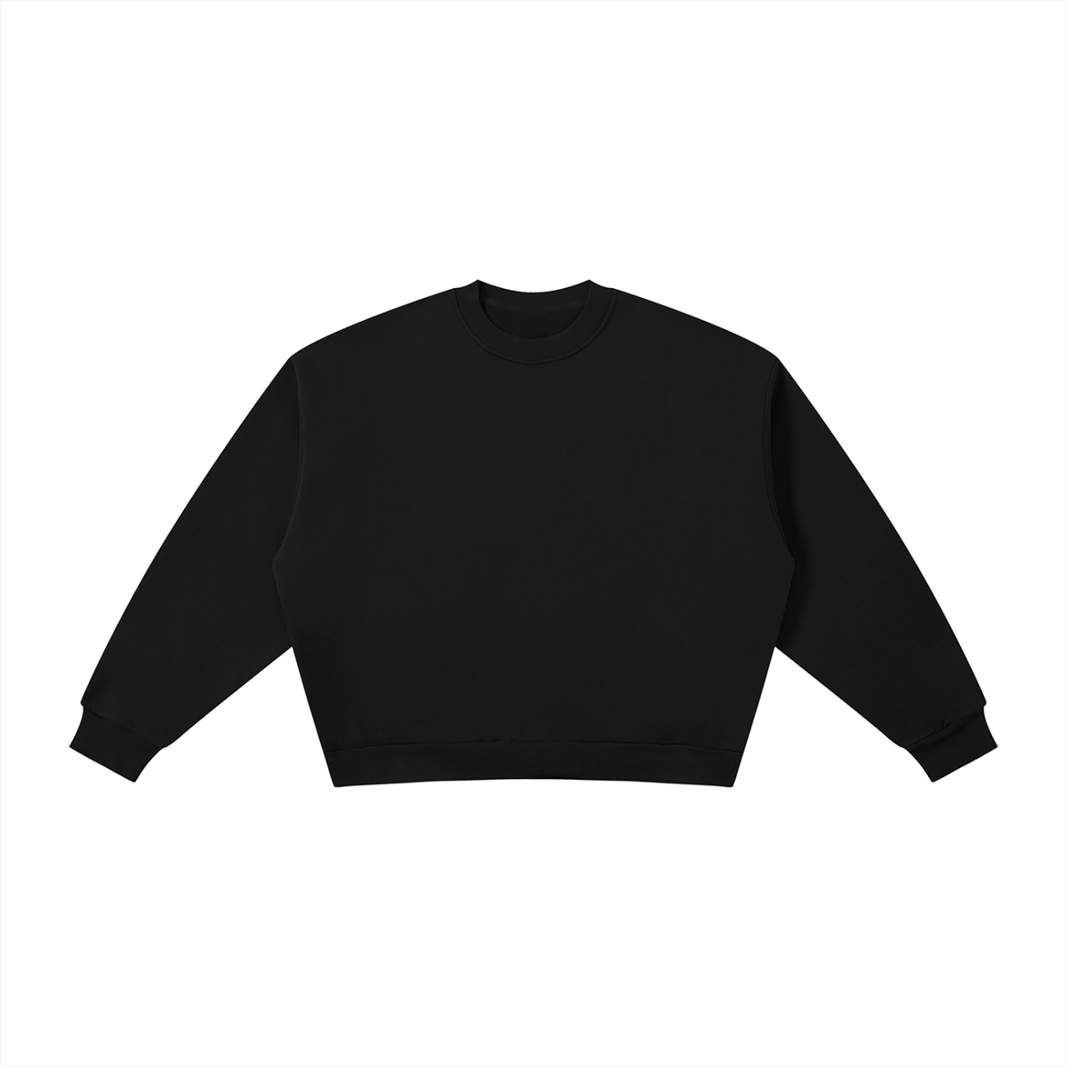 Oversized Fleece Crewneck in black – Blanks by Wrens