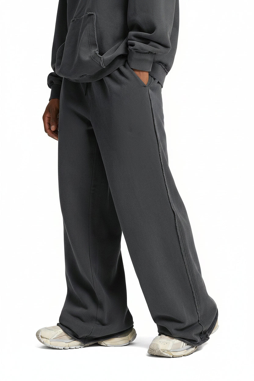 Snow Washed Raw Edge Sweatpants