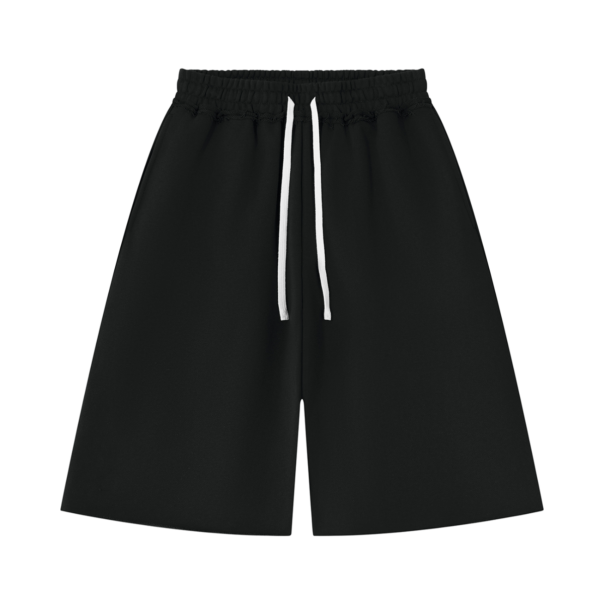 Raw Hem Sweat Shorts in black – Blanks by Wrens