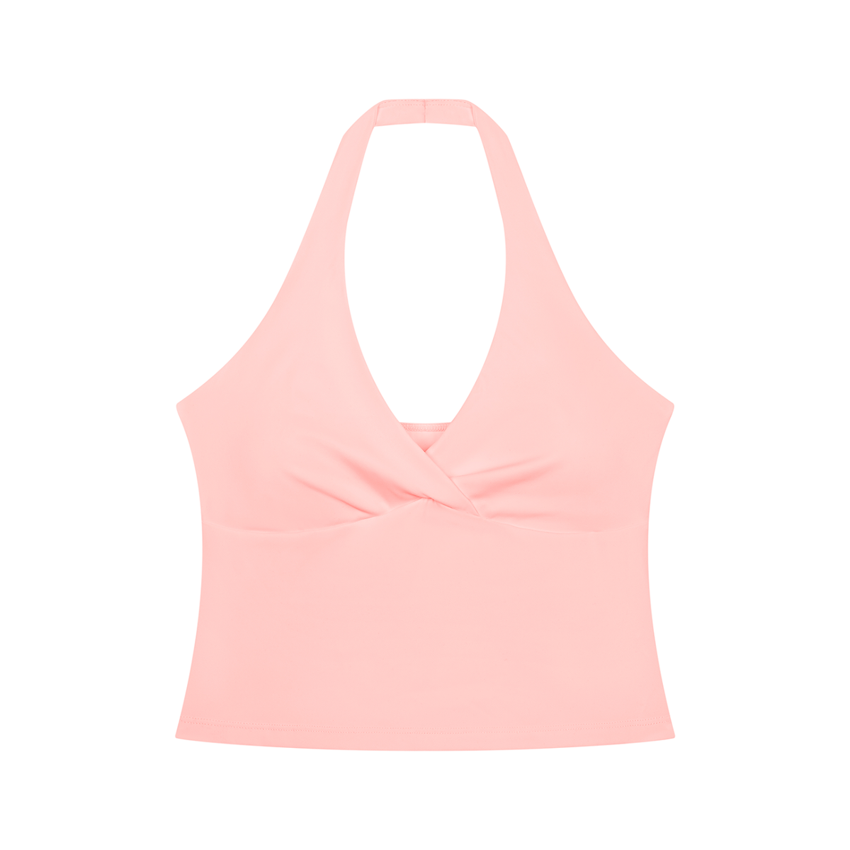 Women's Ruched Halter Crop Top in pink – Blanks by Wrens
